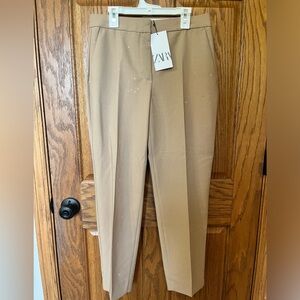 Zara tailored sequined brown pants!